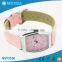 New times japan movt pink leather strap beautiful ladies watch