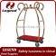 Used hotel luggage cart in bronze plated