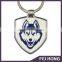Promotional low price custom picture printing silver/gold key chain rings