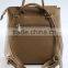 Women school leather backpack