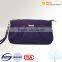 Dark color fashion plain design nylon zipper bag and lady clutch bag