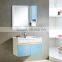 Blue color design wall hung store thing in bathroom counter basin bathroom cabinet