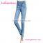 Fashion Blue Black Denim Pants Women