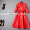 top quality night club dress red 3/4 sleeve EU style sexy fashion dress ladies