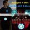 Sound Activated LED T-shirt Men The Avengers tshirts Iron Man Tony Stark High Quality EL Luminous Cotton T shirts