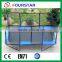 Professional New Stylish Gymnastic Mini Pink Jumping Trampoline Park With Safety Net