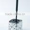 Cheap toilet brush set metalic design