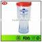 Bpa Free Double Wall 14 oz Beer Drinking Cup With Pink Lid