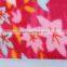 Flower Printed Waterproof Coral Fleece Fabric