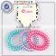 telephone Wire Line Hair Ring Gum Colored Elastic Hair Bands For Girl Hair Scrunchy with a small gift