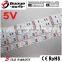 smd 5050 5v led strip with 60leds/m warm pure nature cool white color