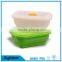 space saving product silicone delicate foldable lunch box/silicone food container