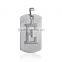 2016 Fashion square nameplate pendant necklace inlaid removed letters in 316L stainless steel