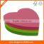 Die-Cut neon Heart shaped sticky notes pad for promotional gifts