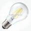 6W Filament LED Bulb A60 with 400lm 80Ra Clear Glass Cover LED Bulb Light