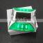 Cat Eye Reflector Aluminum Solar Road Stud Green Steady Night Light