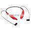 HBS-800 Sports Stereo Bluetooth Headphone Wireless Headphones Red and Black