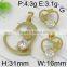 Hot Popular Wholesale Costum Jewelry Made in China Gold Plated Heart Design Products