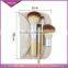 4pcs Professional Travelling Makeup Brushes, Bamboo Makeup Brushes Set With Gunny Bag