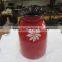 Beautiful Small Red and Flower Ceramic Vase