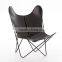 Luxury upholstery chair metal solid steel assembled butterfly chair frame