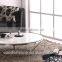 CT06 Basic designs artificial marble top coffee table with stainless steel frame.