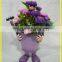 YS11953 Funny Metal Decorative Flower Pot With Foot Handmade Plant Pot