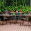 China factory made fast delivery outdoor rattan garden dining table and chairs set