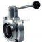 HF1B008 DN100 Weld Stainless Steel 304 Sanitary Low Price Butterfly Valve