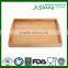 Novelty custom bamboo serving tray with handle, bamboo food serving tray, bamboo breakfast serving tray
