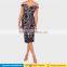 Latest vintage embroidered lace dress designs photos retro fit flare knee length cocktail women dresses 2017 evening party