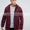 2017 Xinlan Manufacturer High Quality New Design Autumn Durable 100% Cotton Burgundy Running Casual Men Jacket