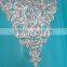 AQUA BLUE EMBROIDERED georgette CAFTAN kaftan tunic poncho Zip cover up