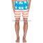 Custom mens striped 100% polyester beach shorts vintage beach volleyball shorts