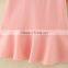 2016 Online Sale Short Sleeve Pure Color Loose Pink Girls Summer Dress Casual Clothes V