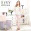 Customized Flowerish Slim Fit New Model Fashion Girls Pajamas Set