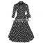 Walson Z&M 2016 Retro 50s prom dress cheap Vintage long sleeved Polka dots Swing Jive Dress Rockabilly prom dress 50s