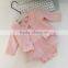 B22218A Infant baby pink sets sweet cardigan jacket and sleeveless lace Romper sets