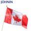 Wholesale 30x45cm 75D Polyester Silk Screen Printing Custom Canada Hand Flag Waving