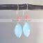 Fashion Aqua Chalcedony Marquis Earrings