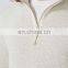 White Ottoman Textured Half Zip Sweatshirt