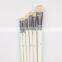 Bright Artist Bristle Paint Brushes With Long Wood Handle