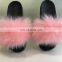 Hot sale top quality real fur slippers ladies/women fur slippers /ladies fur sandals