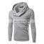 Custom Latest Big Boys' French Terry Grey Sport Thin Pullover Hoodies for Men
