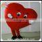 Lifelike red heart mascot costume, red heart cartoon fur costume for charity/event