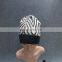 100% Acrylic Custom Make Black and White Strips Beanie Hat
