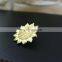 Golden sunflowers zinc alloy cloth decoration badges low price high quality wholesale