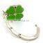 promotional gifts four-leaf clover shape metal enamel handbag hooks