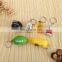 Hot selling keyring 3D PVC ball key ring chain for wholesale