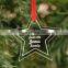 Christmas Decoration star shape acrylic christmas decoration tree ornament wholesale